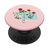 Oklahoma State Flowers Rose Indian Blanket Mistletoe PopSockets Swappable PopGrip