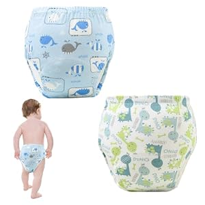 EUYKQNOI Töpfchen-Trainingshosen,2 Stück Baby-Kleinkind-Trainingshosen, Kinder Töpfchen Trainingshose für Mädchen Jungen, 100% Baumwolle, Waschbar und Wiederverwendbar,for 8-13 kilograms