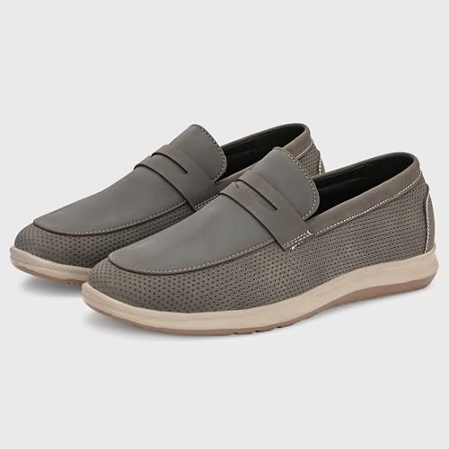 Image of Centrino Commute Loafers for Man | Shoes for Men Stylish | Casual Slip-On Lightweight Moccasins | Cushioned Insole | Comfortable Hand-Stitched Design | Mens Loafer Shoes for Office & Daily Travel Wear (8101)