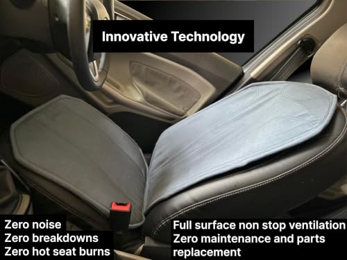Image of Naturally Ventilated Seat Pad | Sweat-Free Driving Car Seat Cushion | Zero noise | Zero breakdowns | Zero maintenance | Zero hot seat burns from car parked in the sun | Full surface ventilation