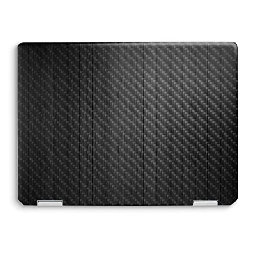 Image of MightySkins Carbon Fiber Skin Compatible with HP Spectre x360 14 inch (2022) Full Wrap Kit - Black Wood | Protective, Durable Textured Carbon Fiber Finish | Easy to Apply | Made in The USA