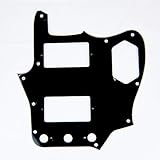 Replacment Pickguard For Jaguar style Guitar, Japan Reissued HH, 3Ply Black