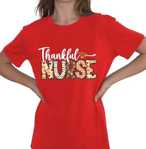 Image of Women Nurse Shirts Nursing Life Letter Short Sleeve Register Nurses Inspirational Tee