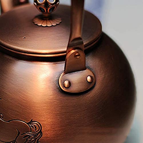 Gamz Premium Handmade Solid Copper Teapot Kettle Stovetop Teapot Thick Engraved Copper Teapot Kettle Stovetop Teapot - The Office Teapot #TOP6