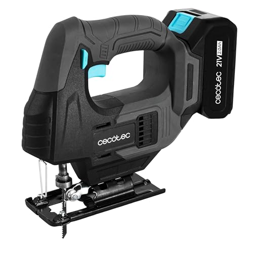 Cecotec Scie Sauteuse à Batterie MultiCut 500 Vision Liberty Sans Fil avec Batterie NEX21 V 2 Ah de 21V, 0-2400rpm, Changement de Mandrin sans Clé, Laser Guide,...