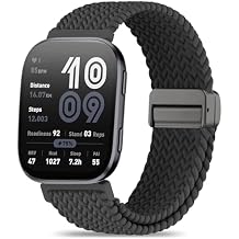 22mm Magnetic Braided Nylon Compatible with Amazfit Bip 6/Bip 5 Watch Band, Breathable Soft Sport Wristband Replacement for Amazfit Helio/Balance 2/Balance & GTR 4/3 Pro/3/2/2e/47mm Men Women