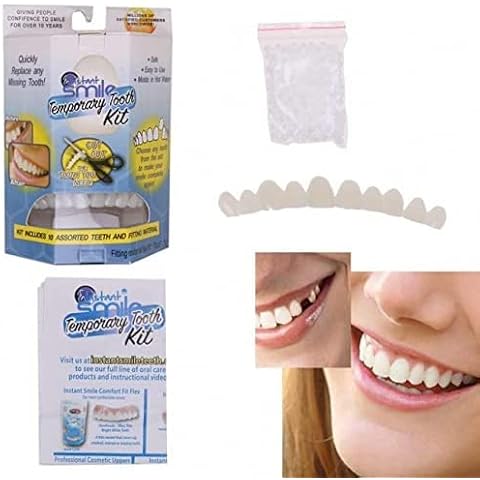 ZUDULUTU Instant Smile Complete Your Smile, Temporary Tooth Replacement Kit,False Teeth Sticker False Teeth Sticking Instant for Cosmetic DIY False Tooth Cover