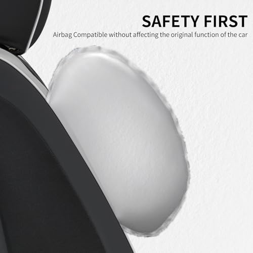 Image of FLORICH Leather Seat Covers, Car Seat Covers Full Set, Car Seat Protector Waterproof, Front and Rear Seat Covers for Cars, Automotive Seat Covers Universal Fit for Most Cars SUV Truck - Gray&Black