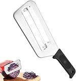Kohlschneider Krauthobel Krautsalat Salatschneider Edelstahl Hand Krautschneider mit Doppel Klingen Gemüseschneider Manuell Sauerkraut Cutter Karrotenreibe Obst Kartoffelhobel (A)