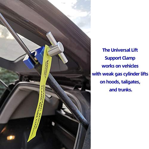 Image of VASTOOLS Lift Support Clamp,2pk, up to Dia.14mm shaft, Solid Metal T-Rod Handle,C-Clamp, and Brass Bolt, for Hoods,Tailgates and Trunks