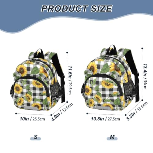 Sac à dos d'école filles imprimé floral vert et jaune ODAWA