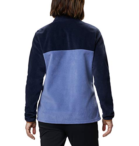 Image of Columbia Womens Benton Springs Half Snap II Pull Over Fleece Jacket, Dark Stone /Canoe /Vintage Blue, 3X