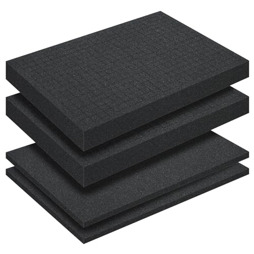 Largpets Dual-Thickness Case Foam Insert Kit (2PCS 16x12x2" + 2PCS 16x12x0.4") - Pick and Pluck Protective Layer for Tool Drawers