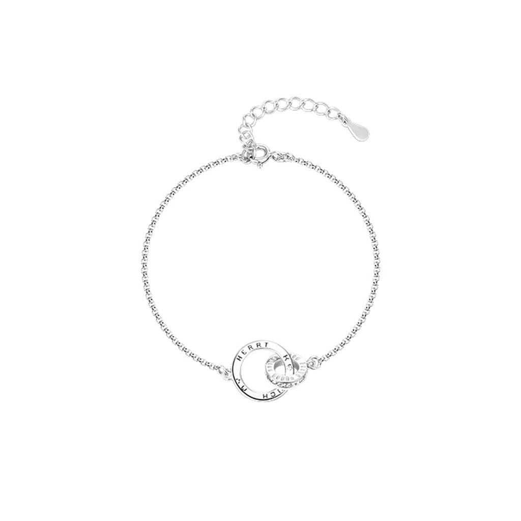 Bracelets de couple en argent sterling au design minimaliste chic - 6