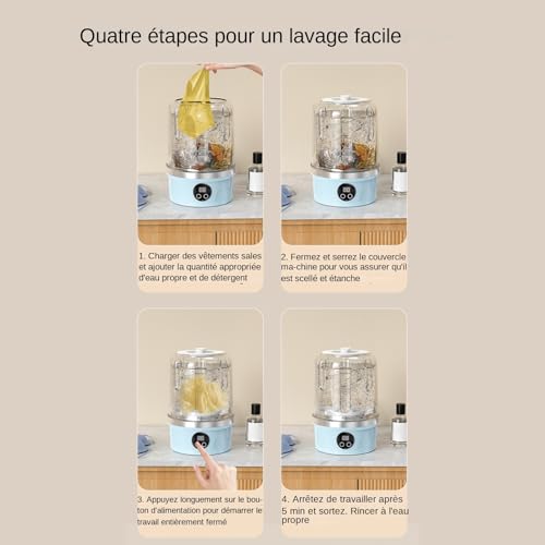 Mini machine à laver pour sous-vêtements et linge de bébé nomade