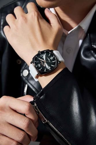 Image of Daniel Hechter Paris Vaneau Collection Analog Watch for Men - Water Resistant Quartz Movement, Date Display with Silicon Strap