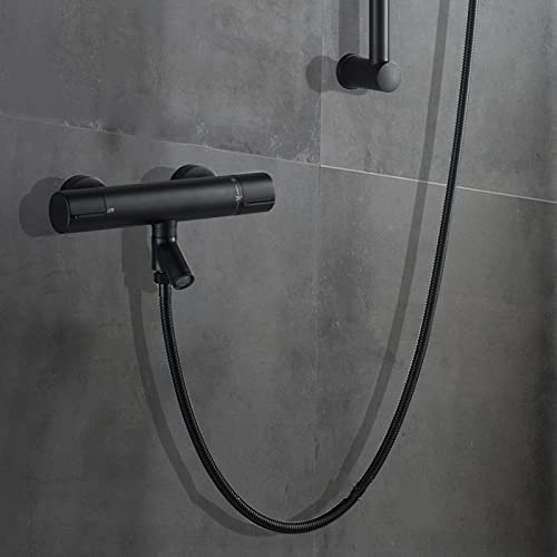 AFUDER Miscelatore Termostatico Doccia 38℃ Nero