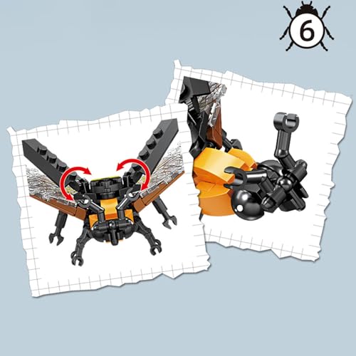 Image of Mini Insect Building Blocks Toy Insect Collection Building Block Set Insects Collection Building Blocks Bugs Toy Building Sets for Kids 6+ (Firefly)