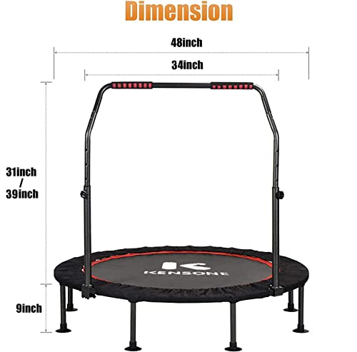 Freedare TRAMPOLINES02 Kensone 48 Inch Foldable Mini Trampoline, Indoor Trampoline For Kids, Adults Indoor/Garden Workout, Fitness Rebounder thumb #1