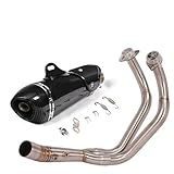 Este tubo de escape para motocicletas está fabricado en acero inoxidable y su función principal es evacuar los de escape, eliminar el ruido y promover la combustión.