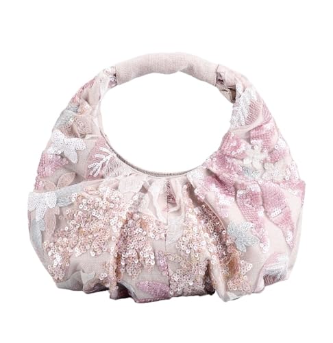 Sac de soirée à fleurs avec patchwork de paillettes haut de gamme
