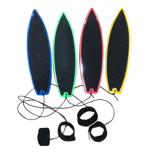 KUYYFDS 4Pcs Finger Surfboards Finger Surfing Board with String for Kids Teens Adults Finger Board Summer Vacation Wind Surfboard Fingerboard Finger Surf Board (Blue+Yellow+Red+Green)