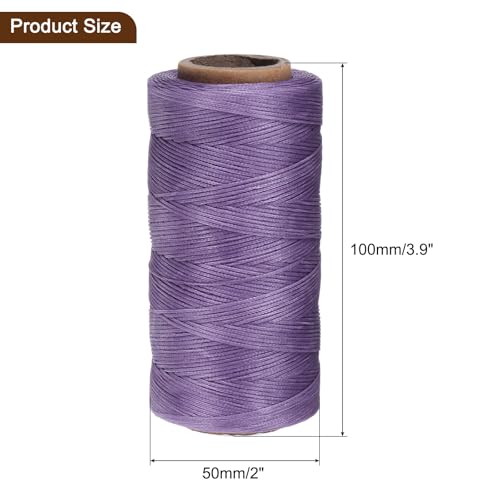Hilo encerado para cuero 0.8 mm, 270 yardas, poliéster morado miniatura 2