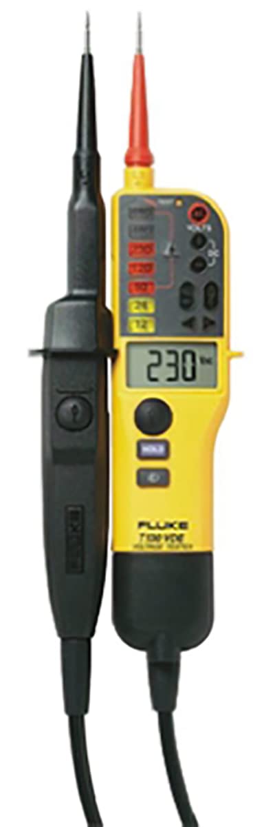 FlukeT130/VDE Voltage Circuit Tester, Pack of 1, Meets EN 61243-3: 2010 Requirements, Test Type 2-pin, 12-690V AC