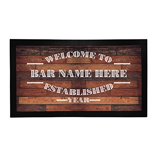 Personalized Bar Runner Mat - Custom bar mat - Counter top mat Gifts for Home Bars - Pallet Wood