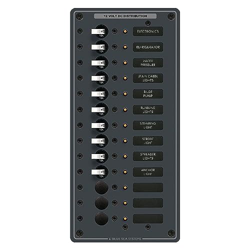 Blue Sea Systems 8376 PANEL DC 10 SWITCH/3 BLANK DC