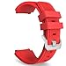 MoKo Band Compatible with Samsung Galaxy Watch 3 45mm/Galaxy Watch 46mm/Gear S3 Frontier/Classic, 22mm Soft Silicone Replacement Sport Strap for Men Women, Red