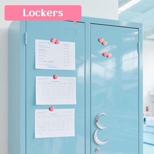 Imanes de corazón rosas 20 piezas para refrigerador miniatura 7