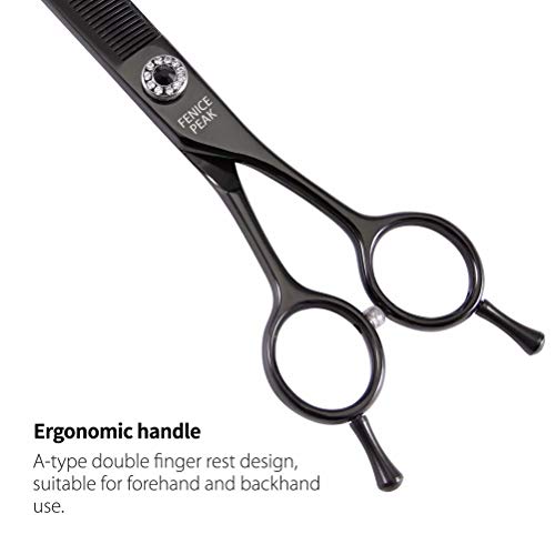 Fenice Peak Professional Dog Grooming Scissors Pet Curved Thinning Shears 7.0” Extremely Sharp Blades 440C Steel Thinning Scissors Durable Smooth Motion & Fine Cut for Dogs and Cats(Black) Fenice Peak Professional Dog Grooming Scissors Pet Curved Thinning Shears 7.0” Extremely Sharp Blades 440C Steel Thinning Scissors Durable Smooth Motion & Fine Cut for Dogs and Cats(Black)