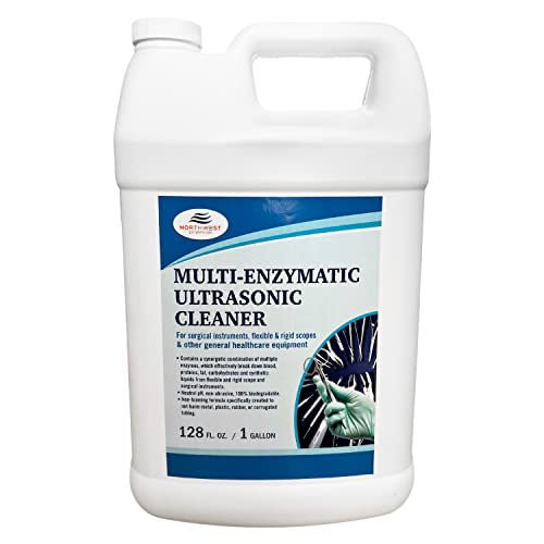 Northwest Enterprises Multi-Enzymatic Ultrasonic Cleaner Solution For Surgical Instrument And Equipment Reprocessing. Concentrated. One Gallon. #TOP1