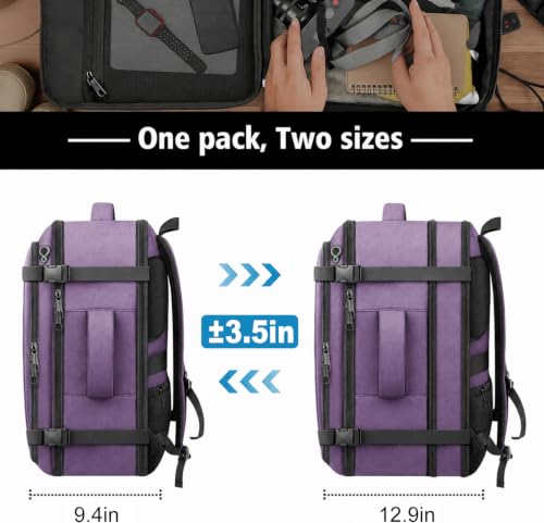 Image of Travelability Expandable Carry On Backpack 1-7 DAYS Roomy Capacity