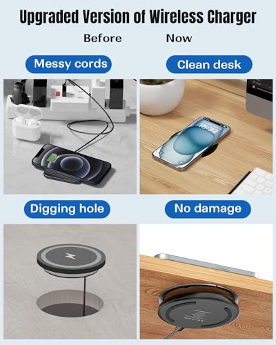 Eazpower Invisible Wireless Charger, 0-30mm Under Desk Wireless Charger $27.59 AC + 40% Off Code PSQ5SYAU - image 4