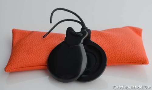 カスタネット　CASTANUELAS DEL SUR Pair Flamenco Castanets Fibra concierto doble caja- Size nº4- by
