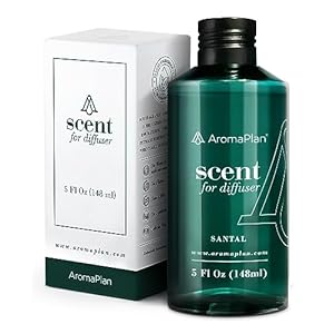 Aromaplan Hotel Scents Santal 5 Fl Oz, USA Fragrance- Home Luxury Aroma & Hotel Collection Diffuser Oil- Hotel Diffuser Oil for Aromatherapy- USA Made, Bigger Bottle, Bolder Aroma & Longer Lasting