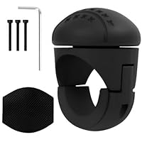 Dokeno Lenkrad Drehknopf Schwarzer Silikon Auto Lenkradknopf Universal Lenkradspinnknopf Lenkhilfe 360°Drehbarer Lenkradknopf für Autos Traktor Rasentraktor Boot Gabelstapler