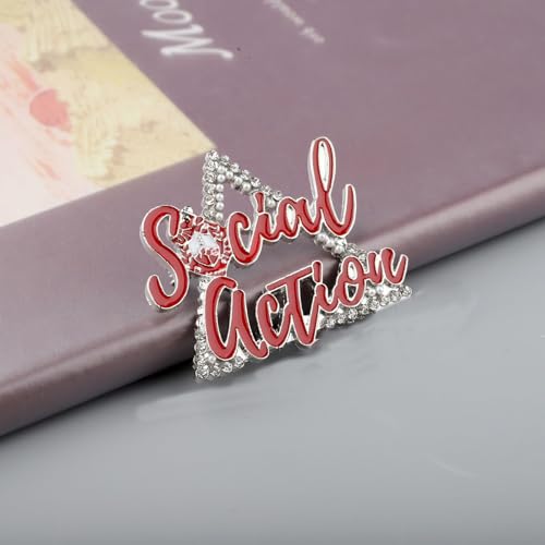 Image of CENWA Sorority Jewelry Gift Social Action Brooch Pin Greek Sorority Gift Graduation Jewelry for Women