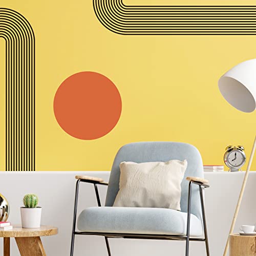 Vinilo Decorativo Redondo con Diseño Geométrico Boho Gris miniatura 6