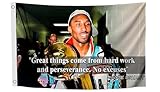 3x5 Ft Kobe Polyester Flag with 2 Grommets - Basketball Tapestry Sports Single Sided Flags - Inspirational Posters Wall Art for Bedroom or Living Room - Funny Man Cave Sports Poster - Motiv Banners