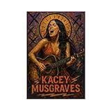 ZYGNBHL Póster de lienzo con diseño de cantante country Kacey_Musgraves, arte de pared, dormitorio, oficina, habitación, regalo, sin marco, 30,5 x 45,7 cm