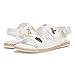 KARL LAGERFELD Women's Charlay Double Strap Sandal with Pin Embellishments, BRIGHT WHITE, 9
