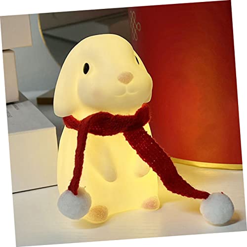 Lámpara de mesa de noche con luz suave forma de conejo miniatura 5