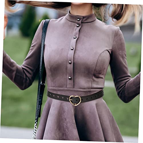 Adjustable Women Waist Belt with Heart Shaped PU Dress Belt for Blouses Skirts Jeans Stylish Ladies Fashion Accessory for Casual and Formal Outfits4