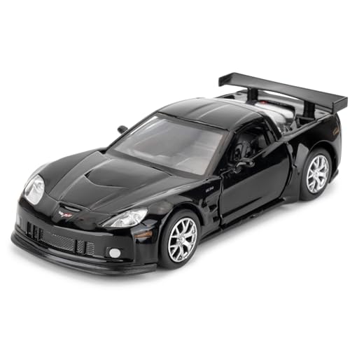 Auto Chevrolet Corvette C6R a escala 1:36 RMZ City Negro miniatura 1