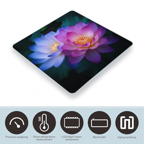 Báscula digital de baño con capacidad 400 lb y pantalla LCD miniatura 3