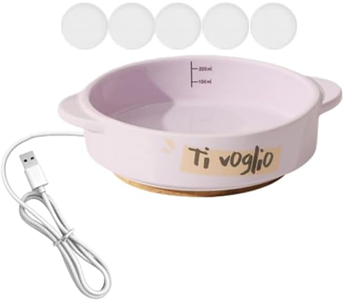 Oddtiaily 猫給水器温かい 加熱ペットボウル 犬 猫 水飲み器 加熱 給水器 自動 保温 適温 温水器 小動物飲み水 猫 給水機 保温器 ペットボウル 四季節対応 (350ml-ピンク)