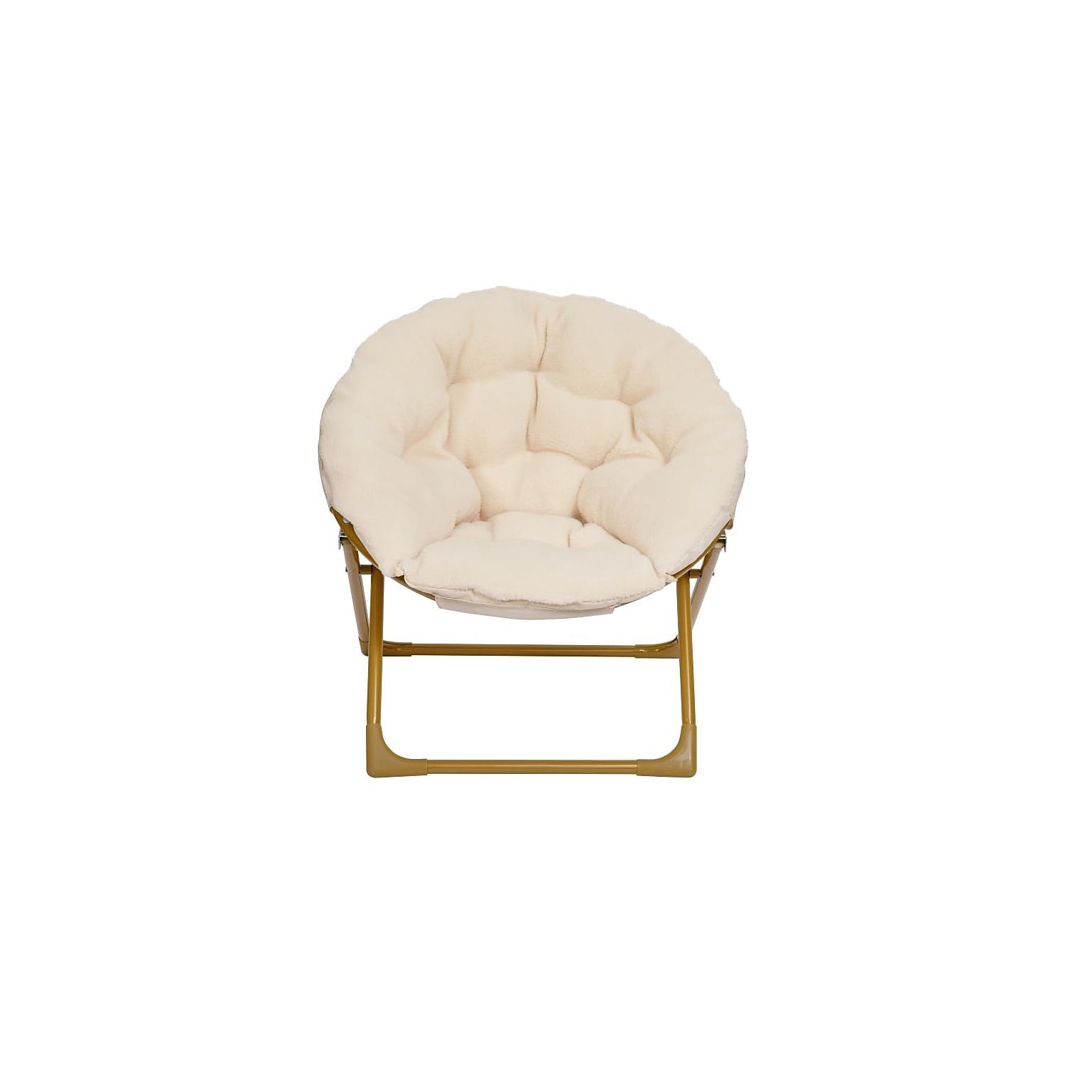 Flash Furniture Gwen Kids Cozy Mini Folding Saucer Chair Ivory